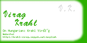 virag krahl business card